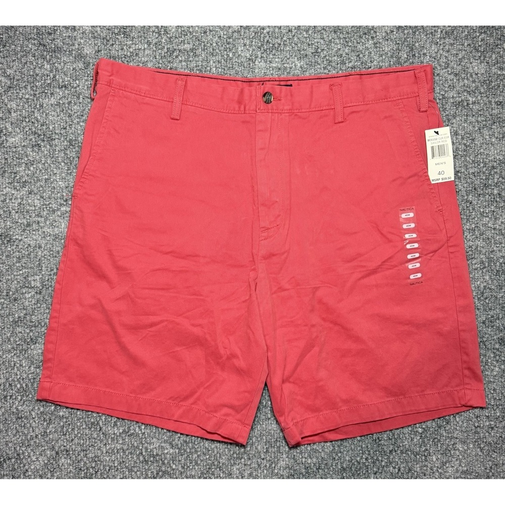 Nautica Shorts Chino Casual Sailor Red Men's Size 40‎ Brand New With Tags BC6102